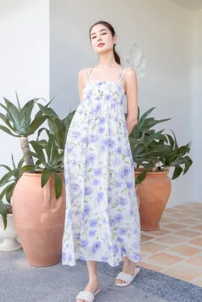 EVERLEIGH FLORAL MAXI IN CREAM LILAC