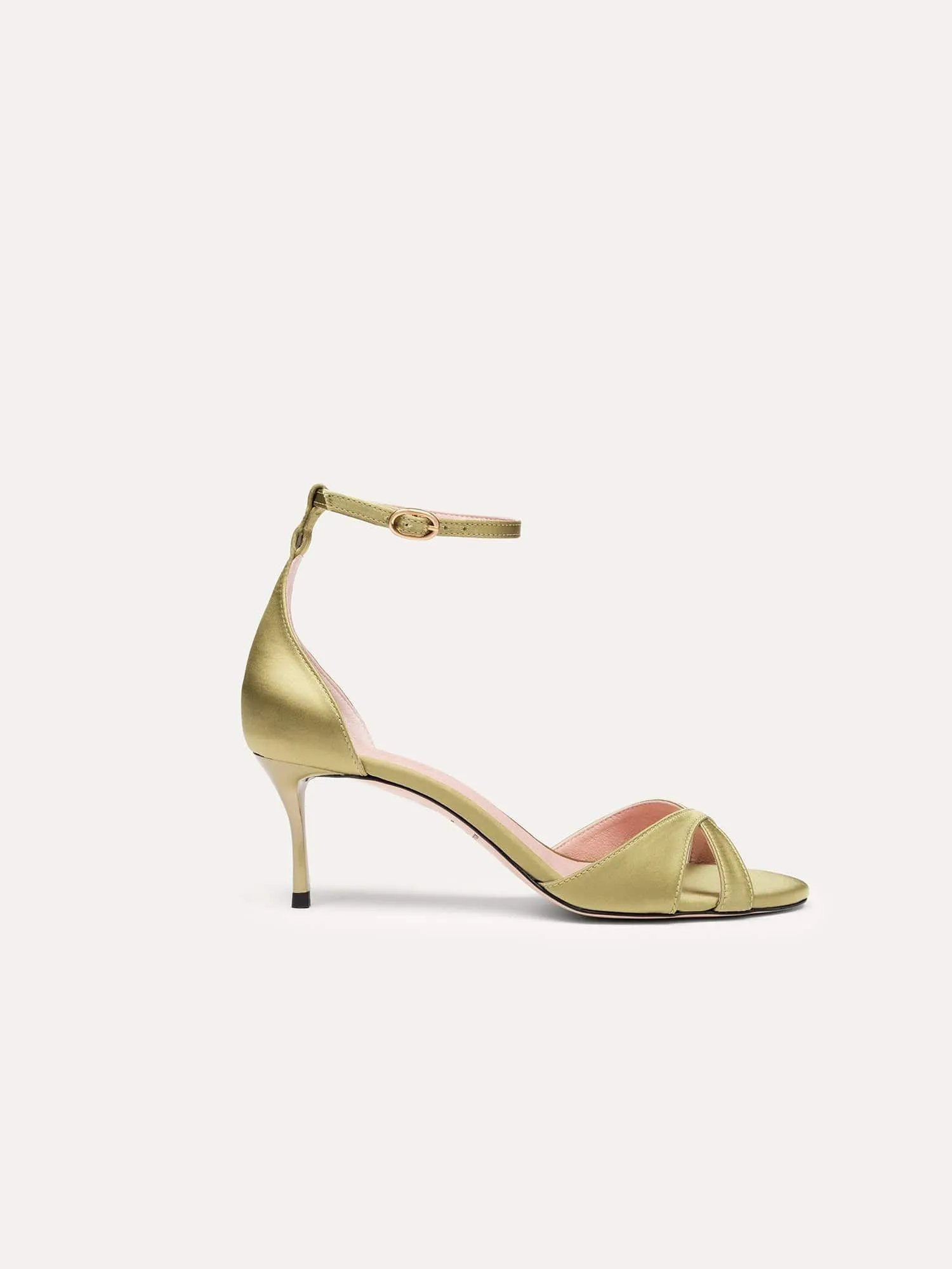 12:30pm Summer Lunch Vegan Strappy Heels | Recycled Satin