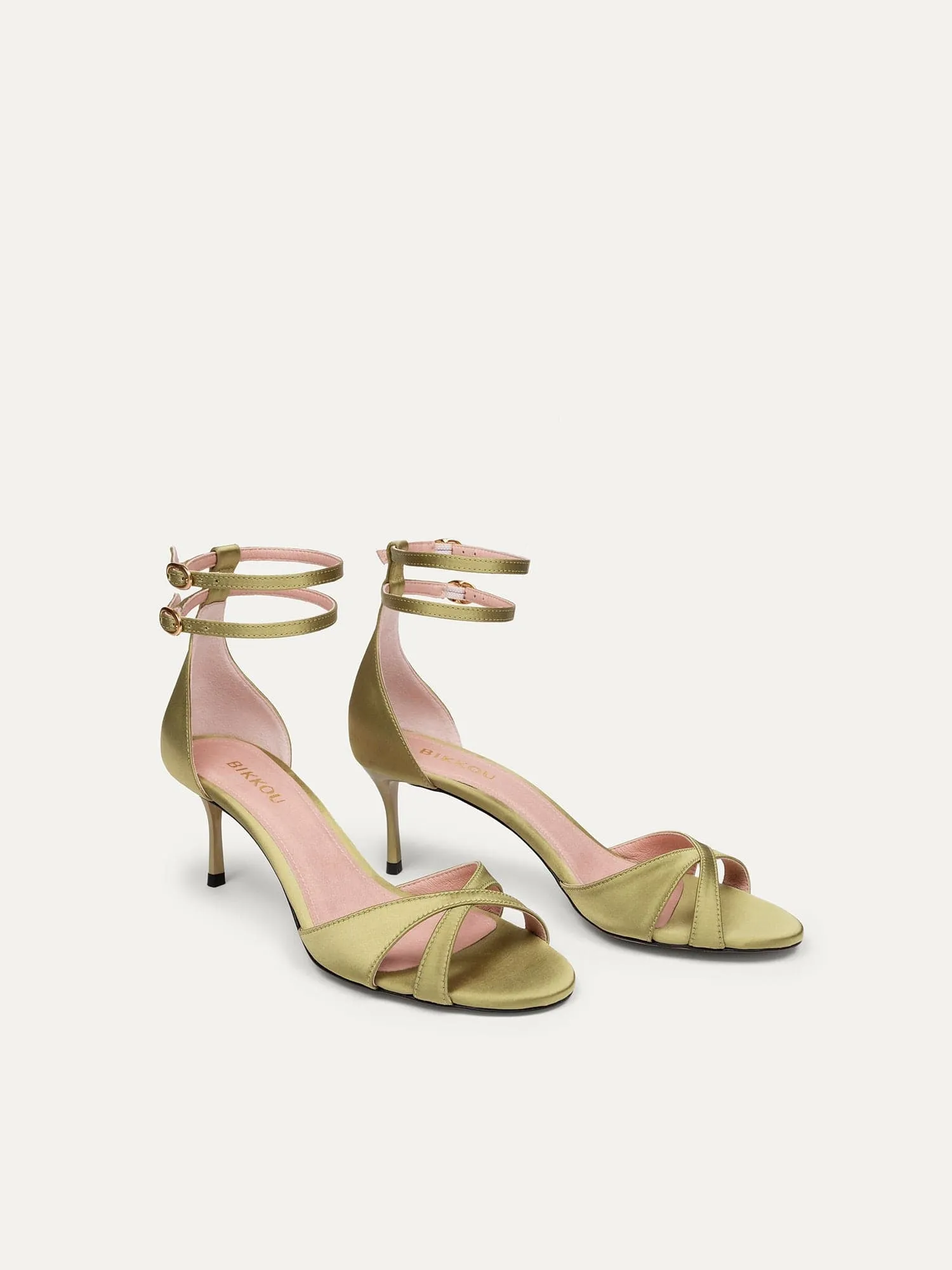 12:30pm Summer Lunch Vegan Strappy Heels | Recycled Satin