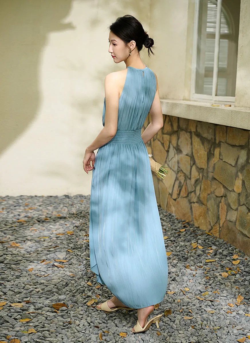 7200002 Studs Asymmetrical Dress *Light Blue *Backorder