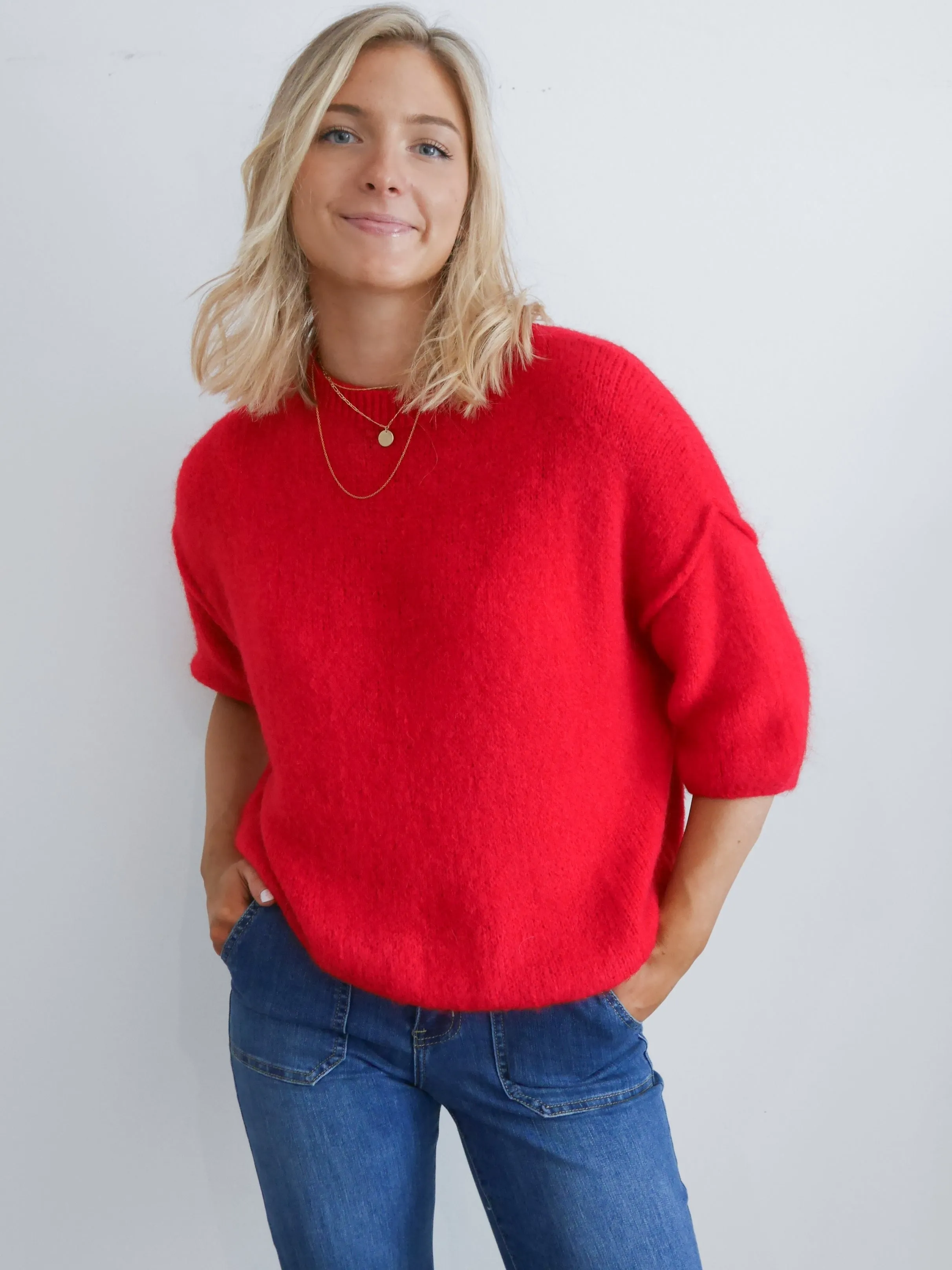 Abi Knit Red