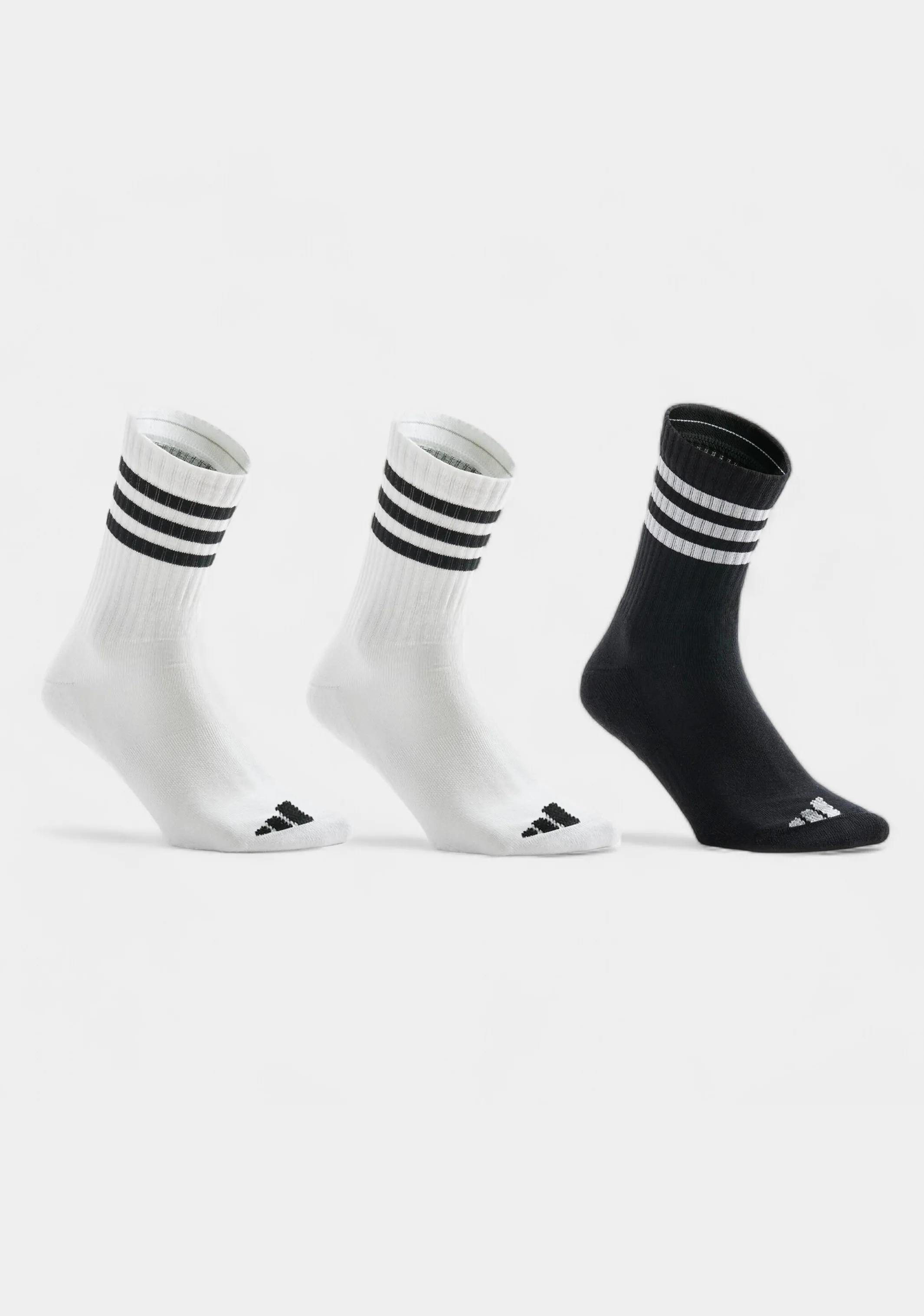 Adidas Kids' 3 Pack Rib Crew Socks