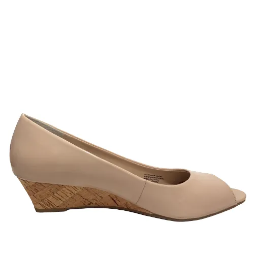 Alfani Nude Peep-toe Wedges | Brand New |