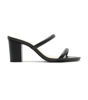 Allison Mid Block Sandal Black