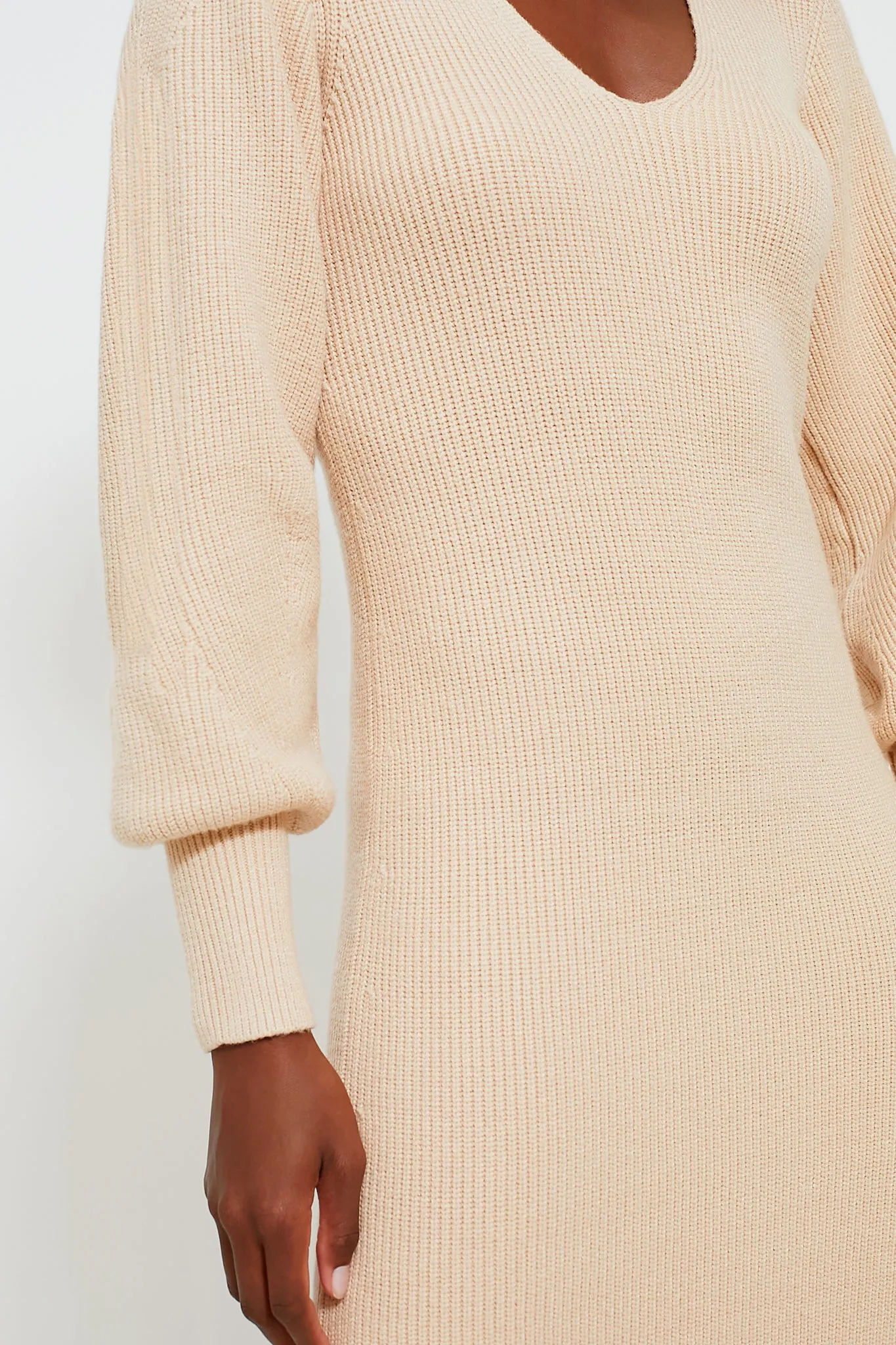 Almond Knit Anya Midi Dress