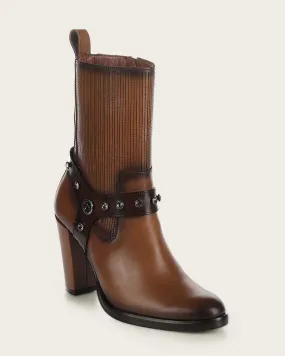 Ankle honey contrasting bootie