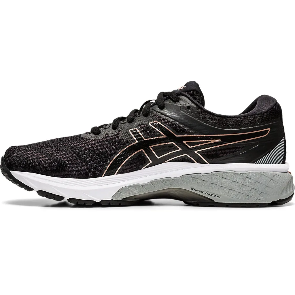 Asics GT 2000 8 Black Rose Gold Womens Running Shoes