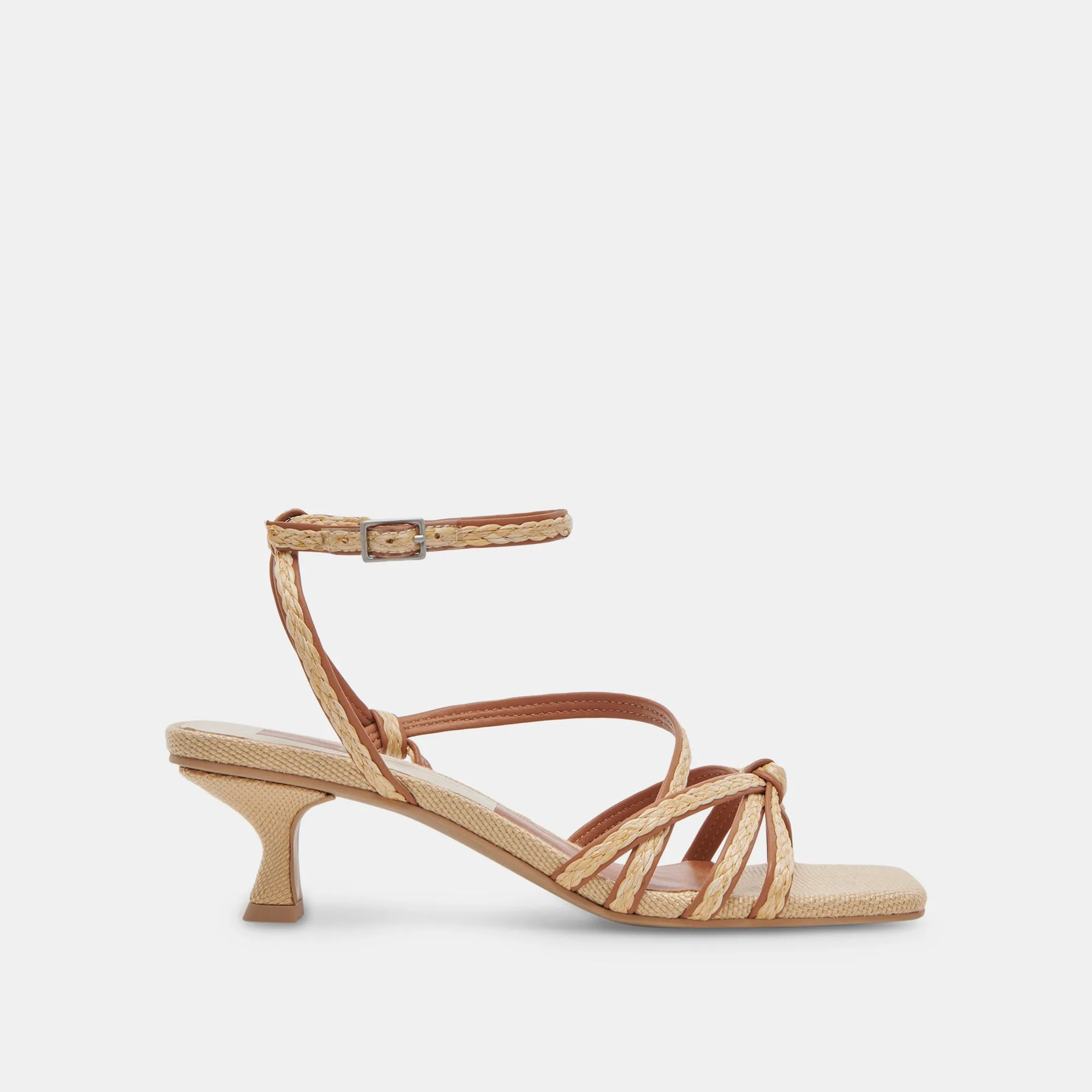 BEV BRAID HEELS BROWN NATURAL JUTE