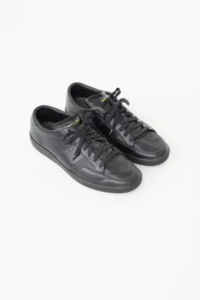 Black Perforated Leather Court Classic SL/10 Sneaker