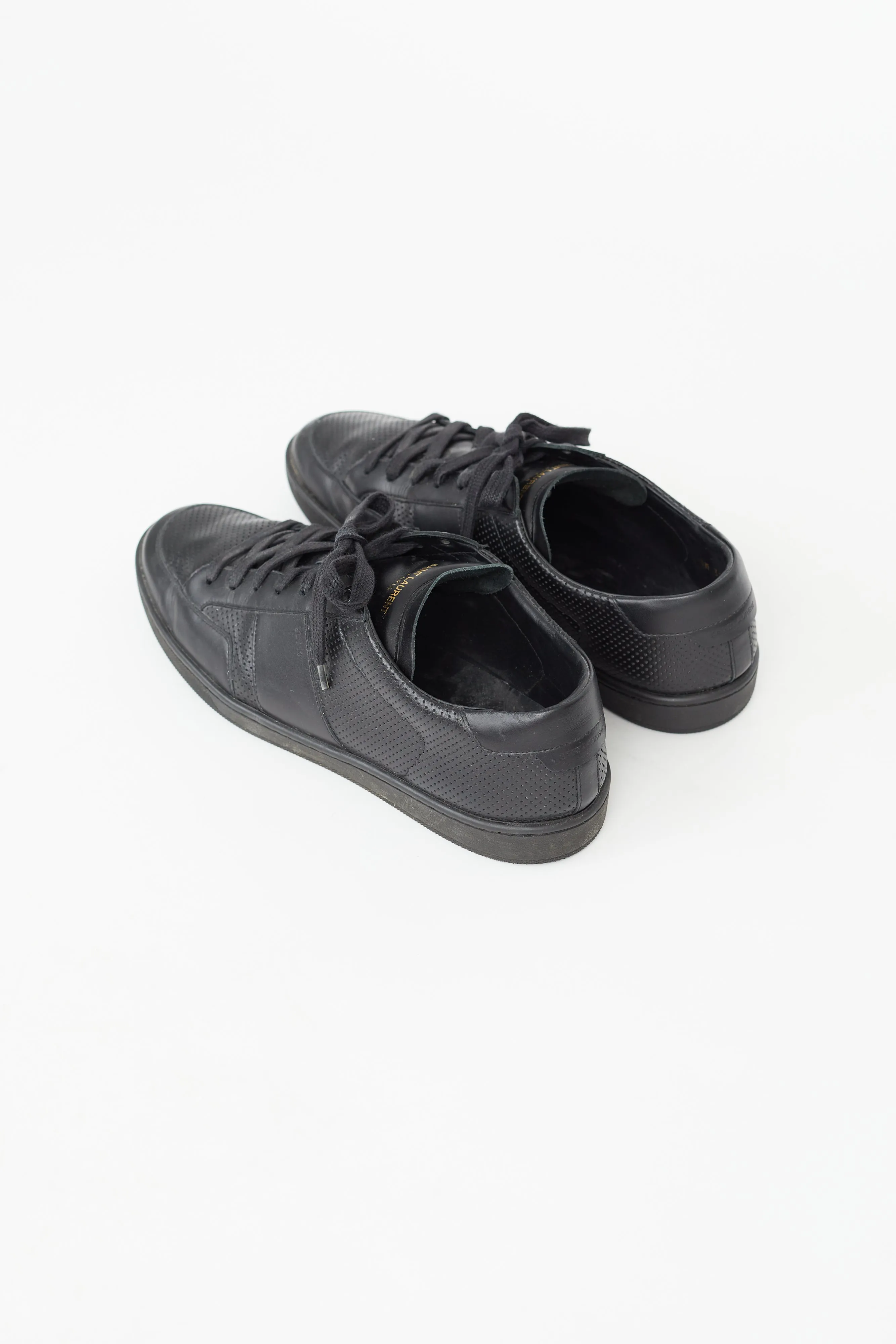 Black Perforated Leather Court Classic SL/10 Sneaker