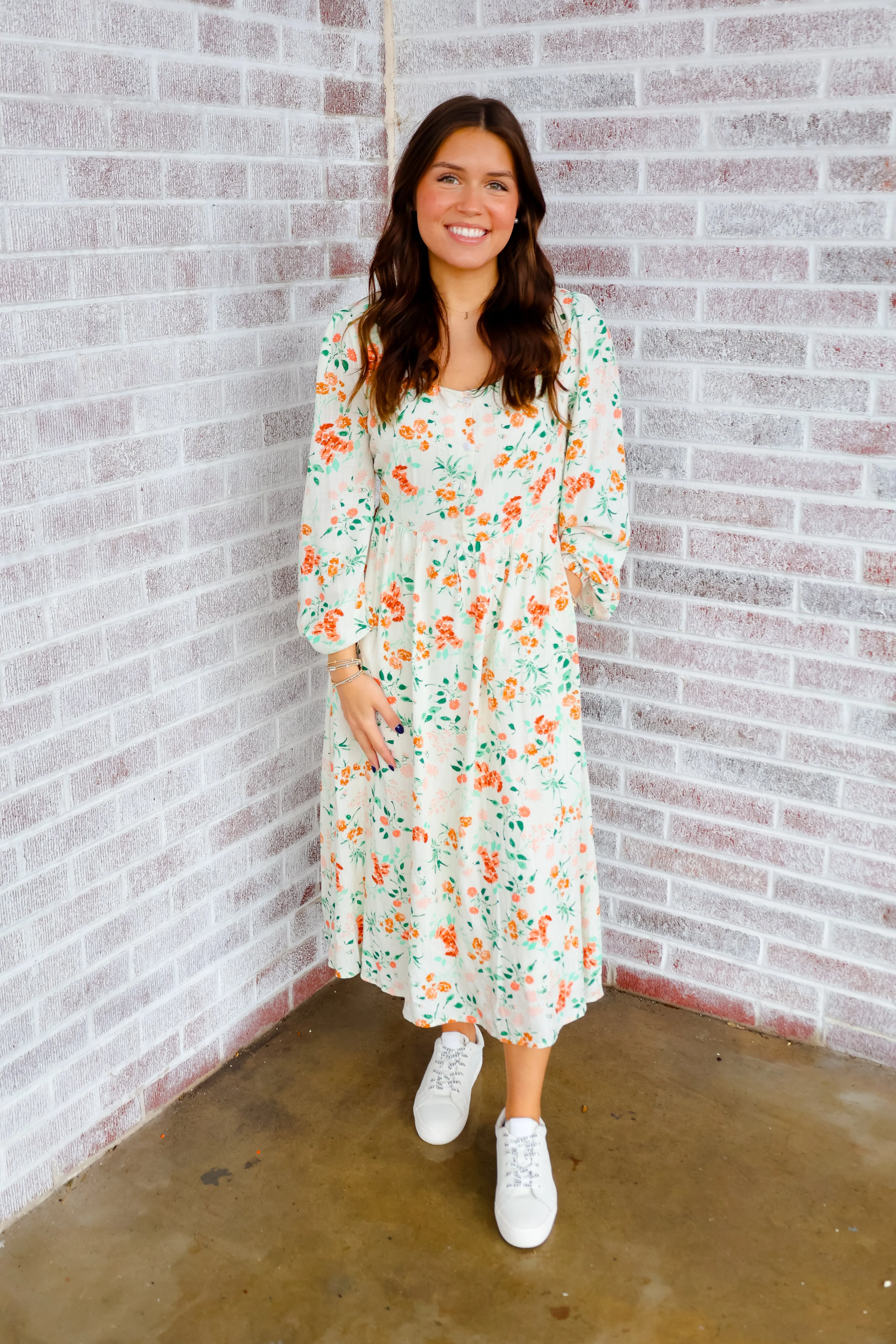 Bloom Brigade Button Down Midi Dress