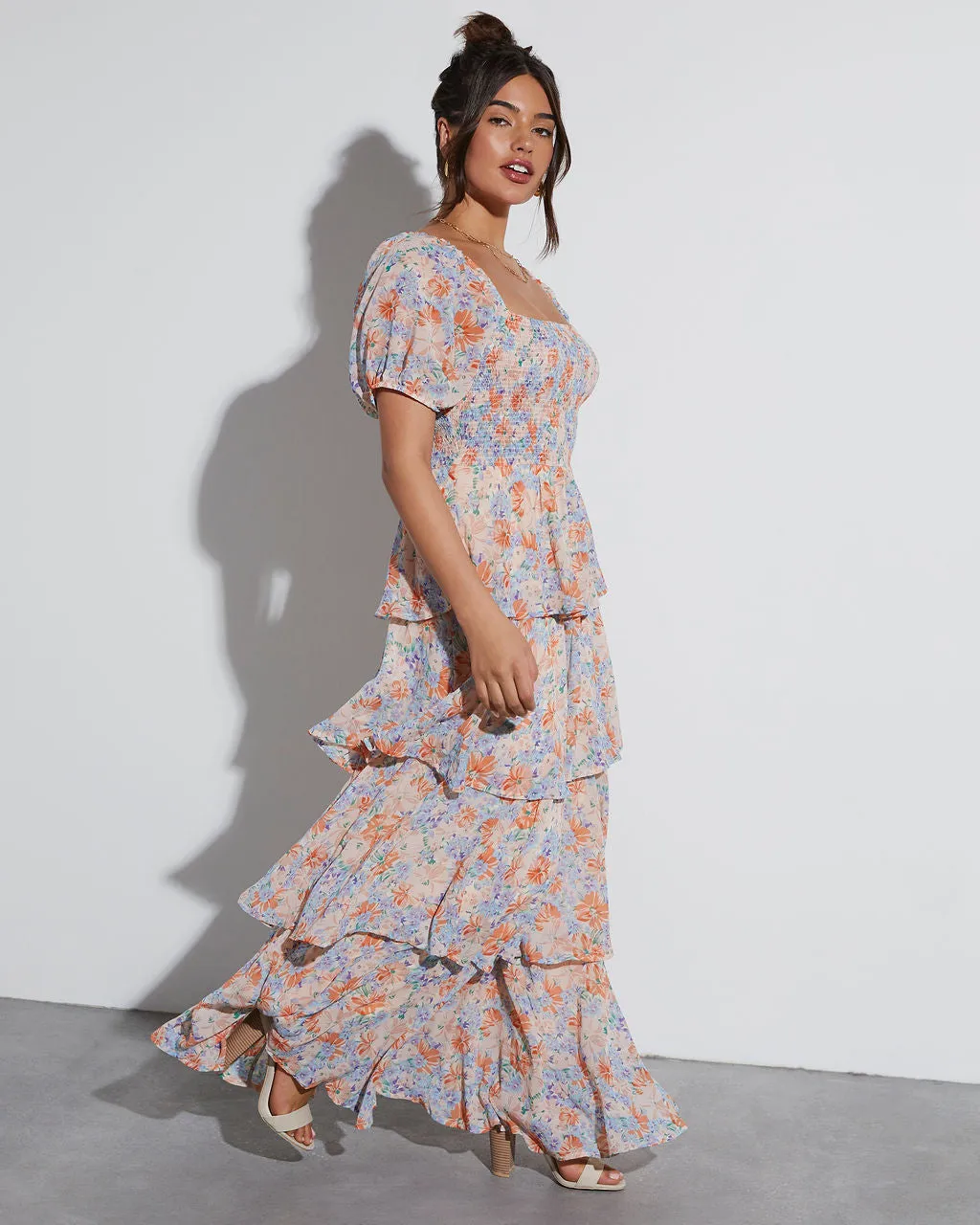 Blooming Beauty Tiered Floral Maxi Dress