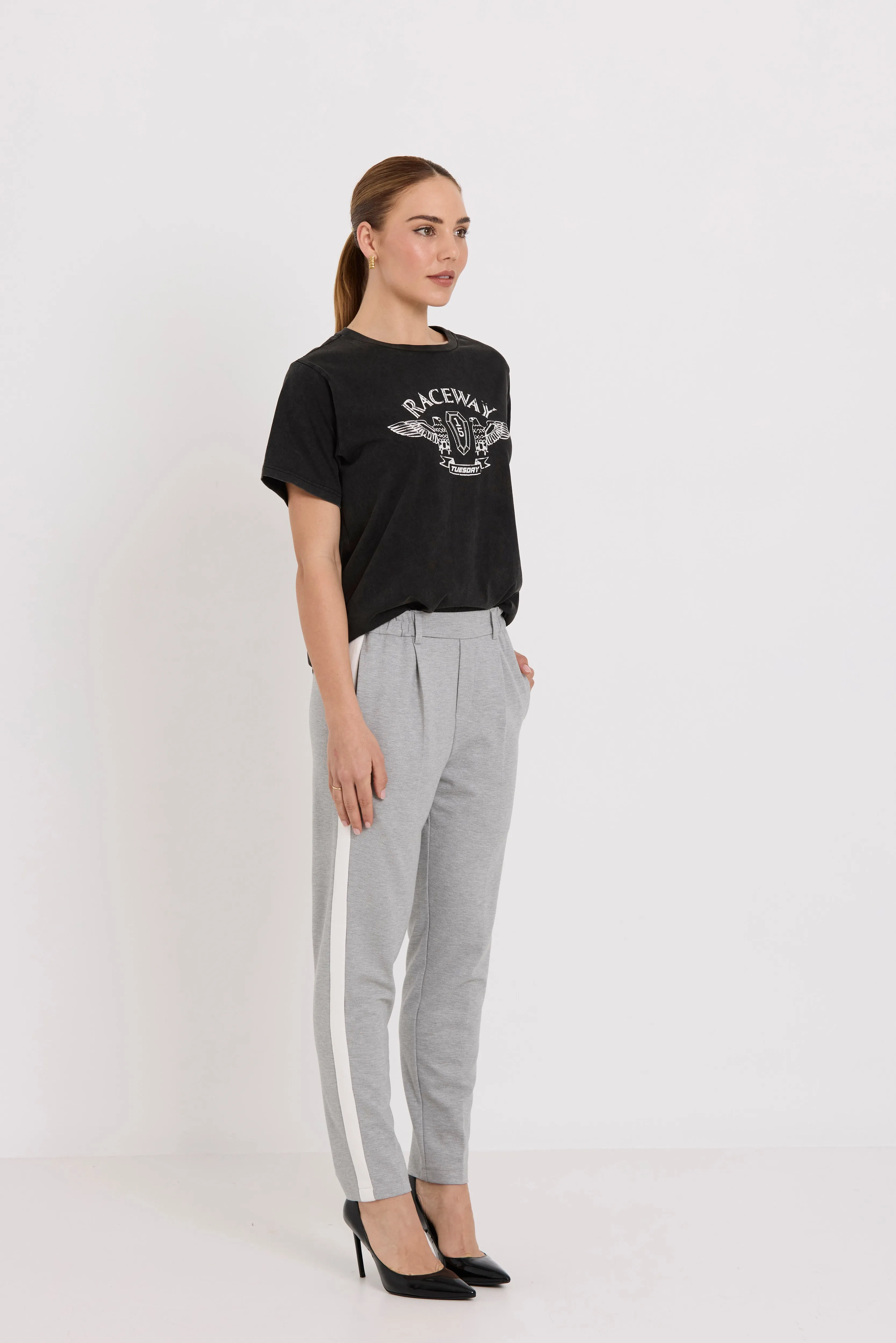 Bobbie Pants | Grey/White