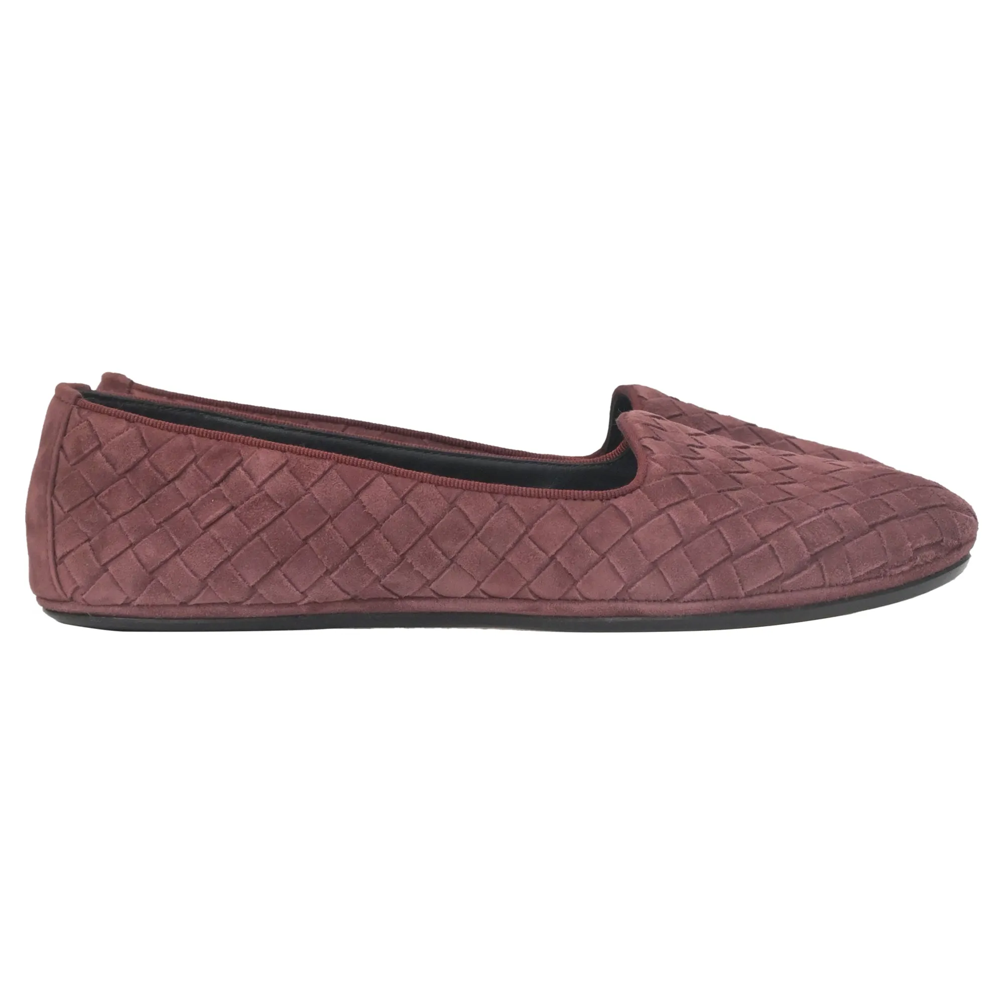 Bottega Veneta Intrecciato Ballet Flats in Purple Leather