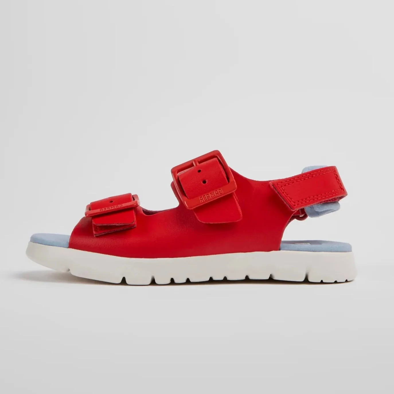 Camper Kids ORUGA Red Leather Sandals