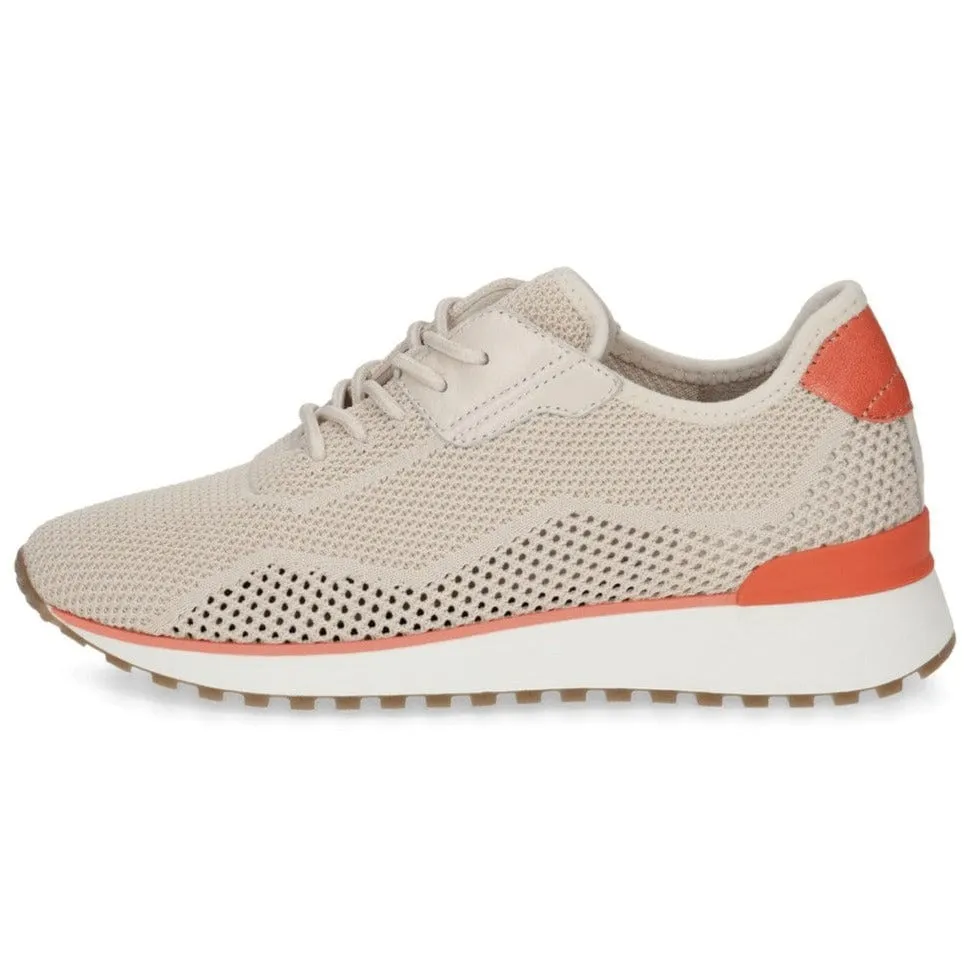 Caprice Kaiafly Knit Contrast Trainer in Beige