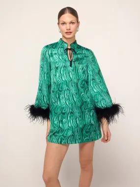 Carlotta Malachite Print Mini Dress