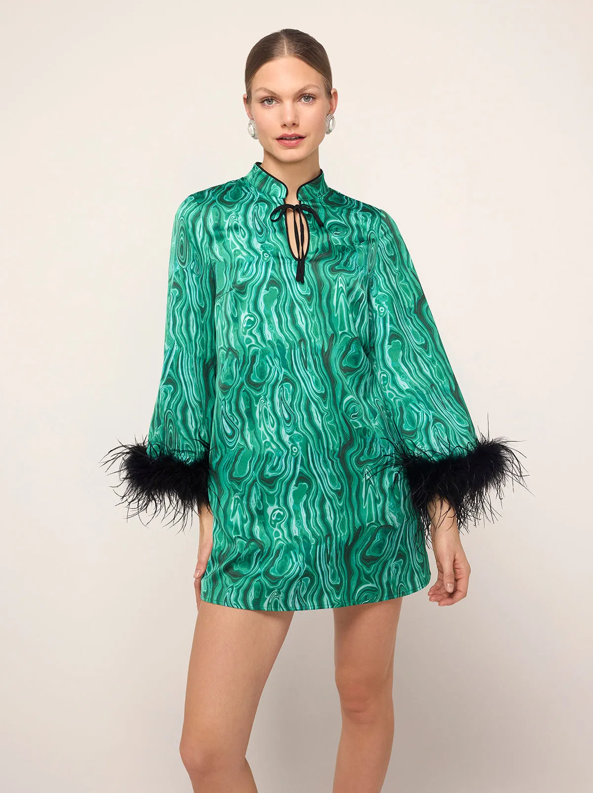 Carlotta Malachite Print Mini Dress