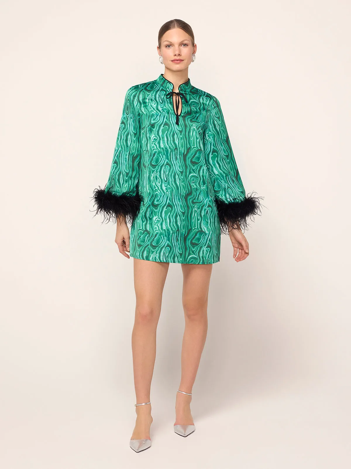 Carlotta Malachite Print Mini Dress