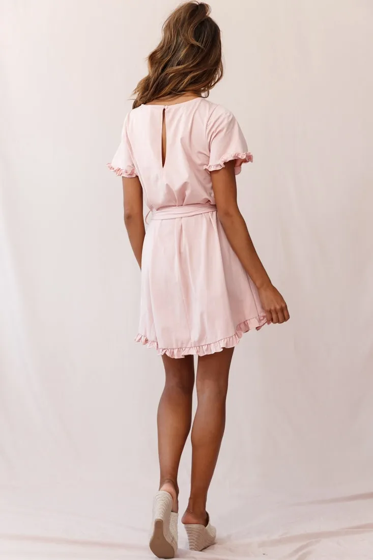 Chelsea Belted T-Shirt Dress Blush