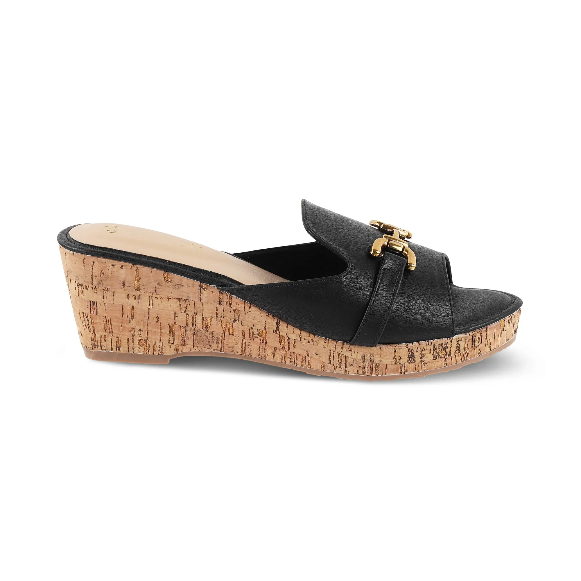 CLAIRE- BLACK WEDGES