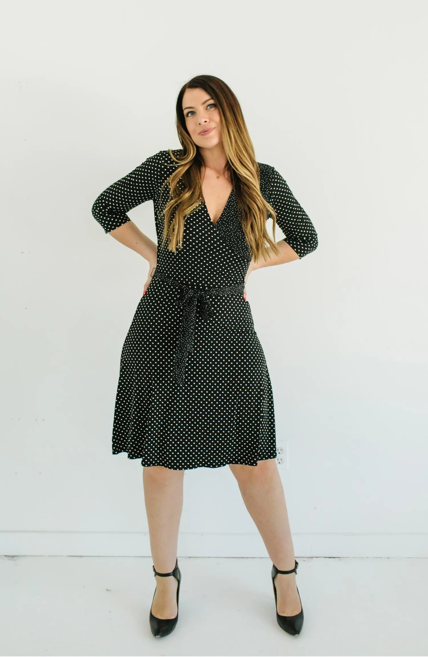 Classic Dot Wrap Dress FINAL SALE