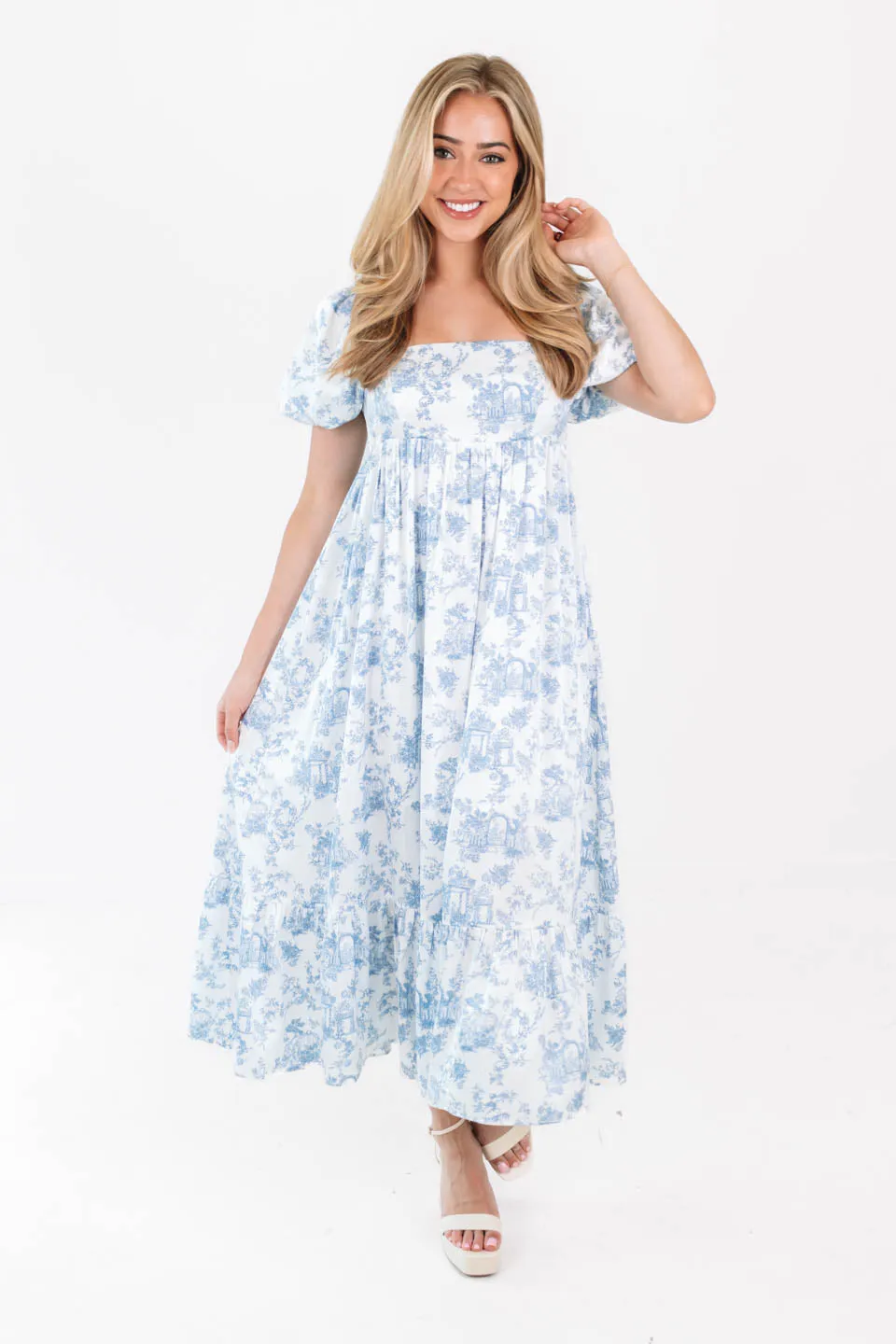 Classically Cute Midi Dress - White