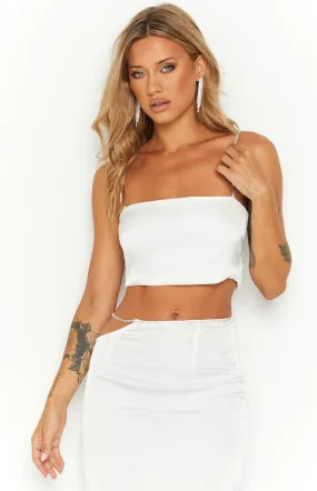 Confetti White Crop Top