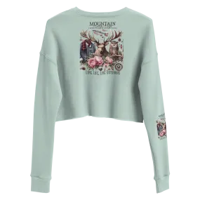 Crop Sweatshirt Exclusive Love Life Live Outdoors MRRL&O Print Designs