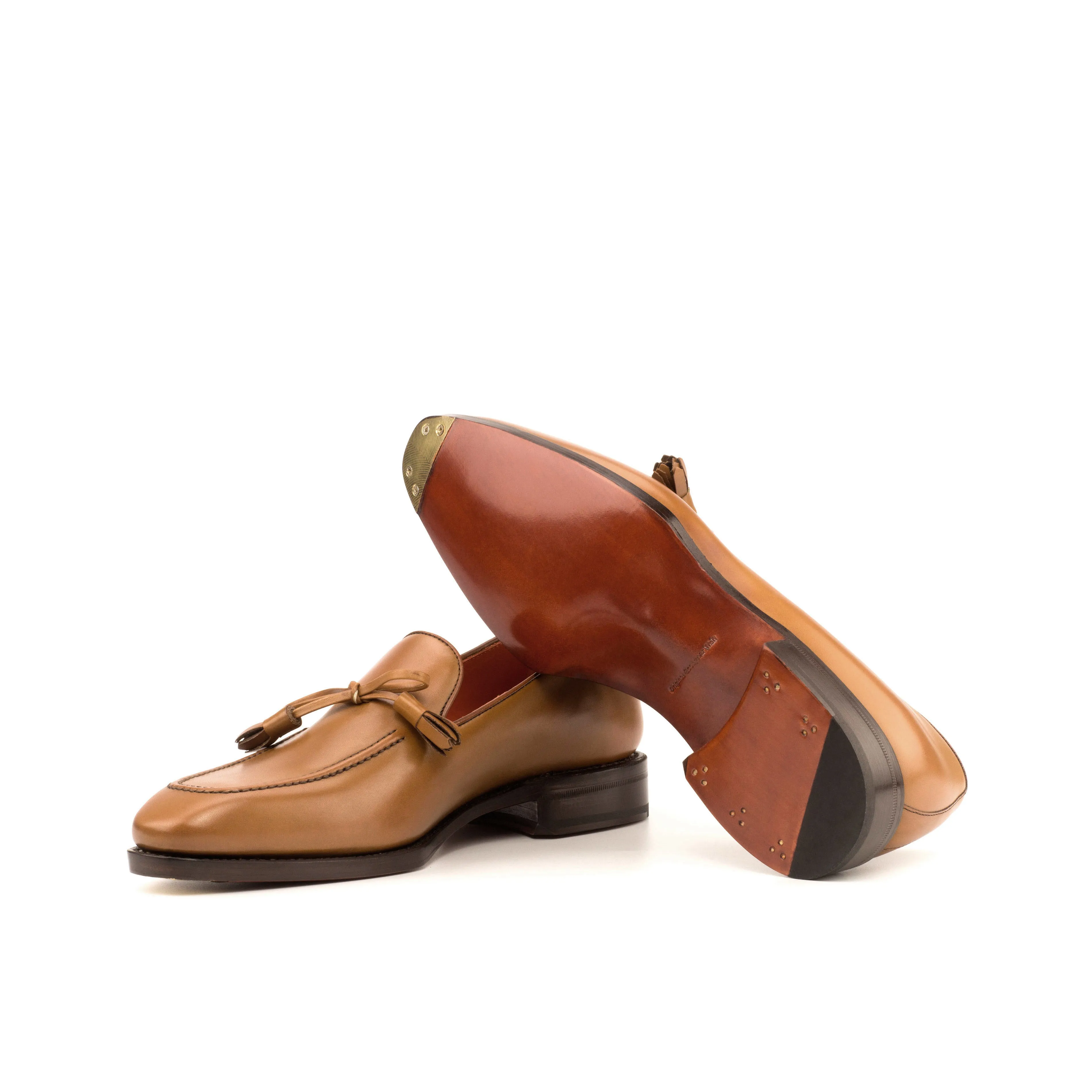 DapperFam Luciano in Cognac / Med Brown Men's Italian Leather Loafer