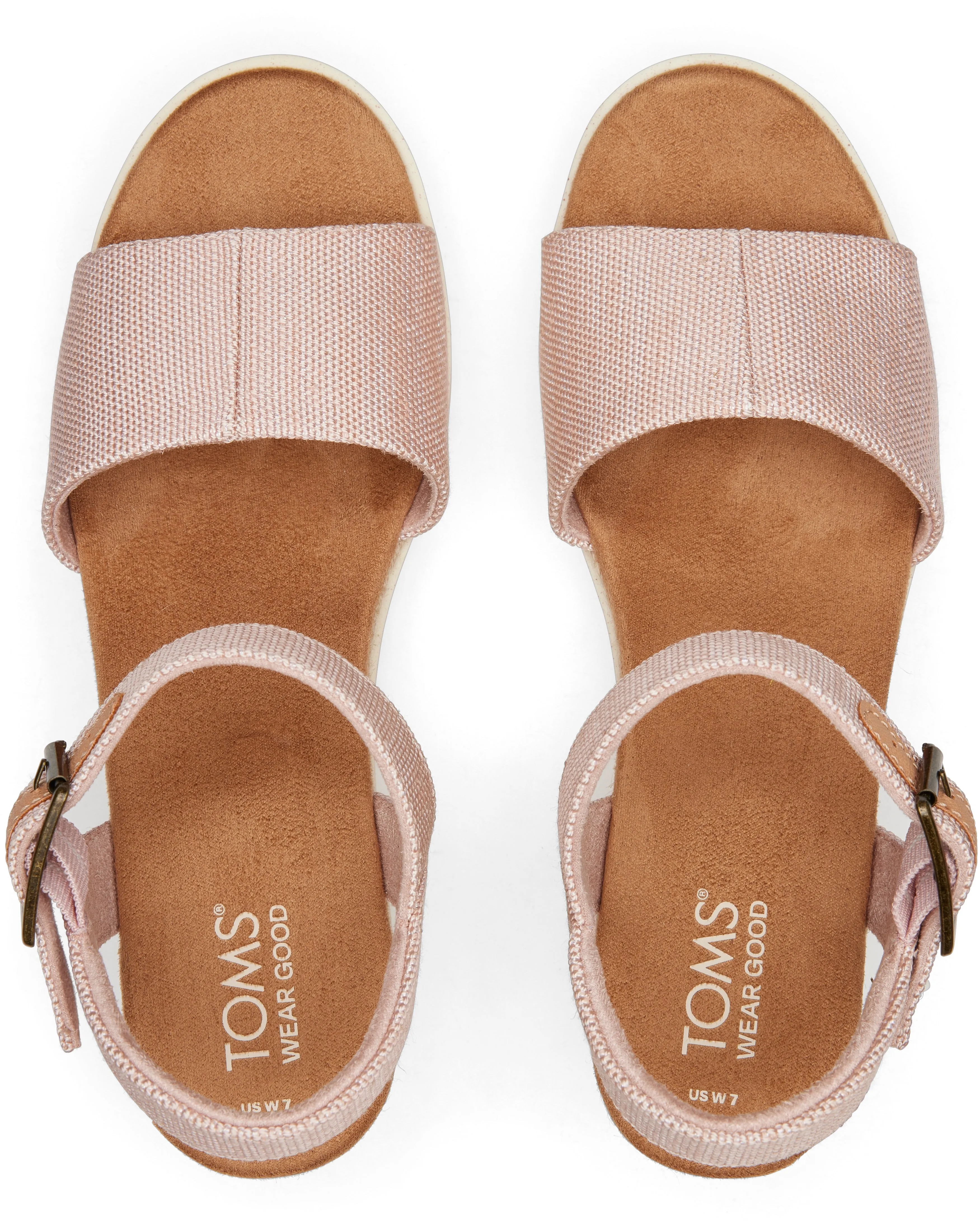 Diana Wedge Sandal - Ballet Pink Canvas