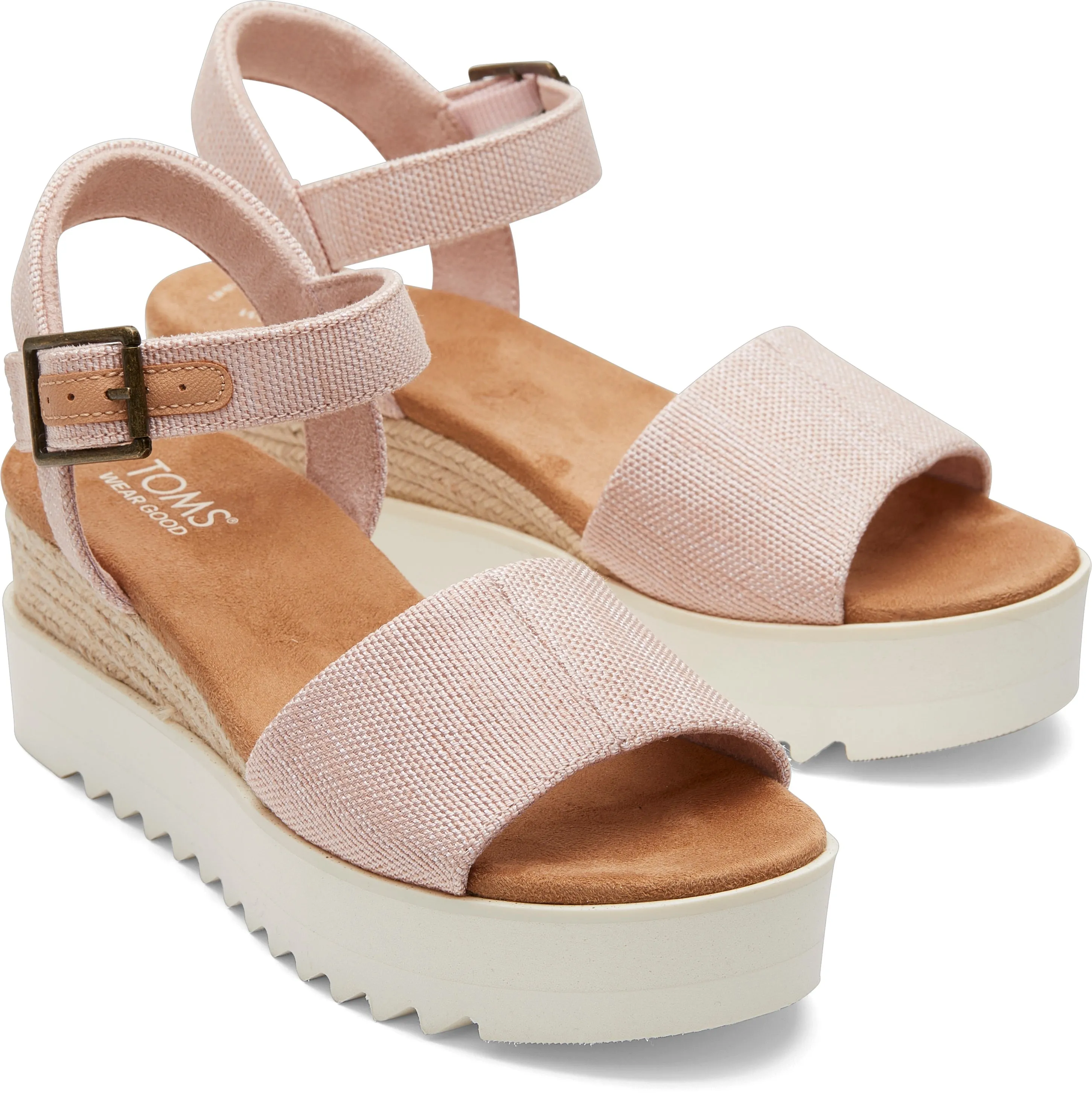 Diana Wedge Sandal - Ballet Pink Canvas