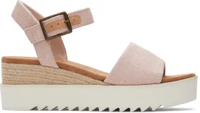 Diana Wedge Sandal - Ballet Pink Canvas