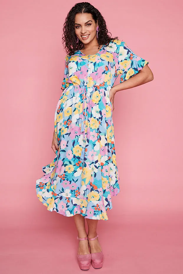 Dionne Chalky Floral Dress