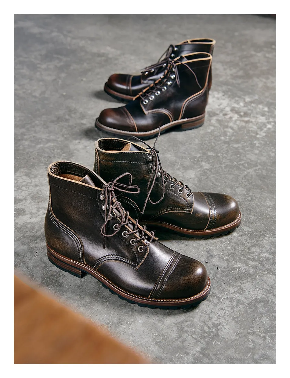 Distressed Two Tone Service Boots