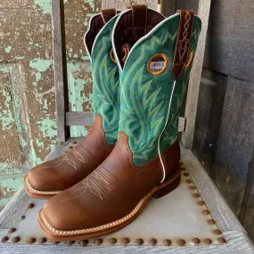 Durango Men's Arena Pro XRT Golden Brown And Turquoise Square Toe Cowboy Boots DDB0308