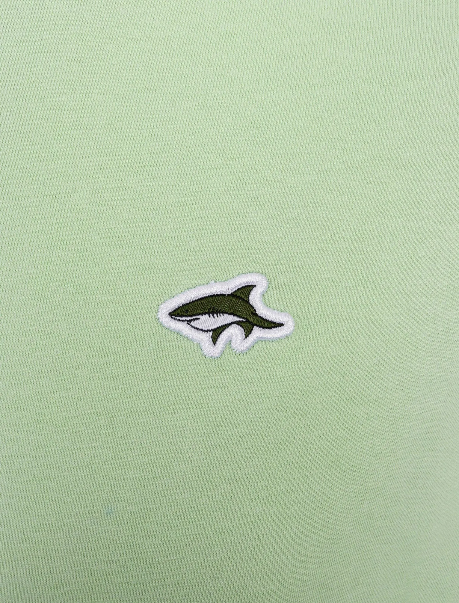 Earl Cotton Jersey Crew Neck Ringer T-Shirt In Silt Green - Le Shark