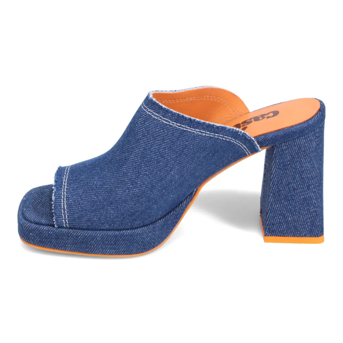 East Denim Heeled Slide