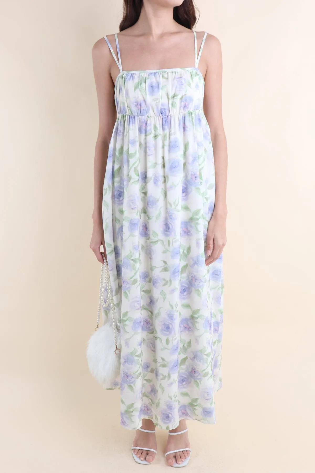 EVERLEIGH FLORAL MAXI IN CREAM LILAC