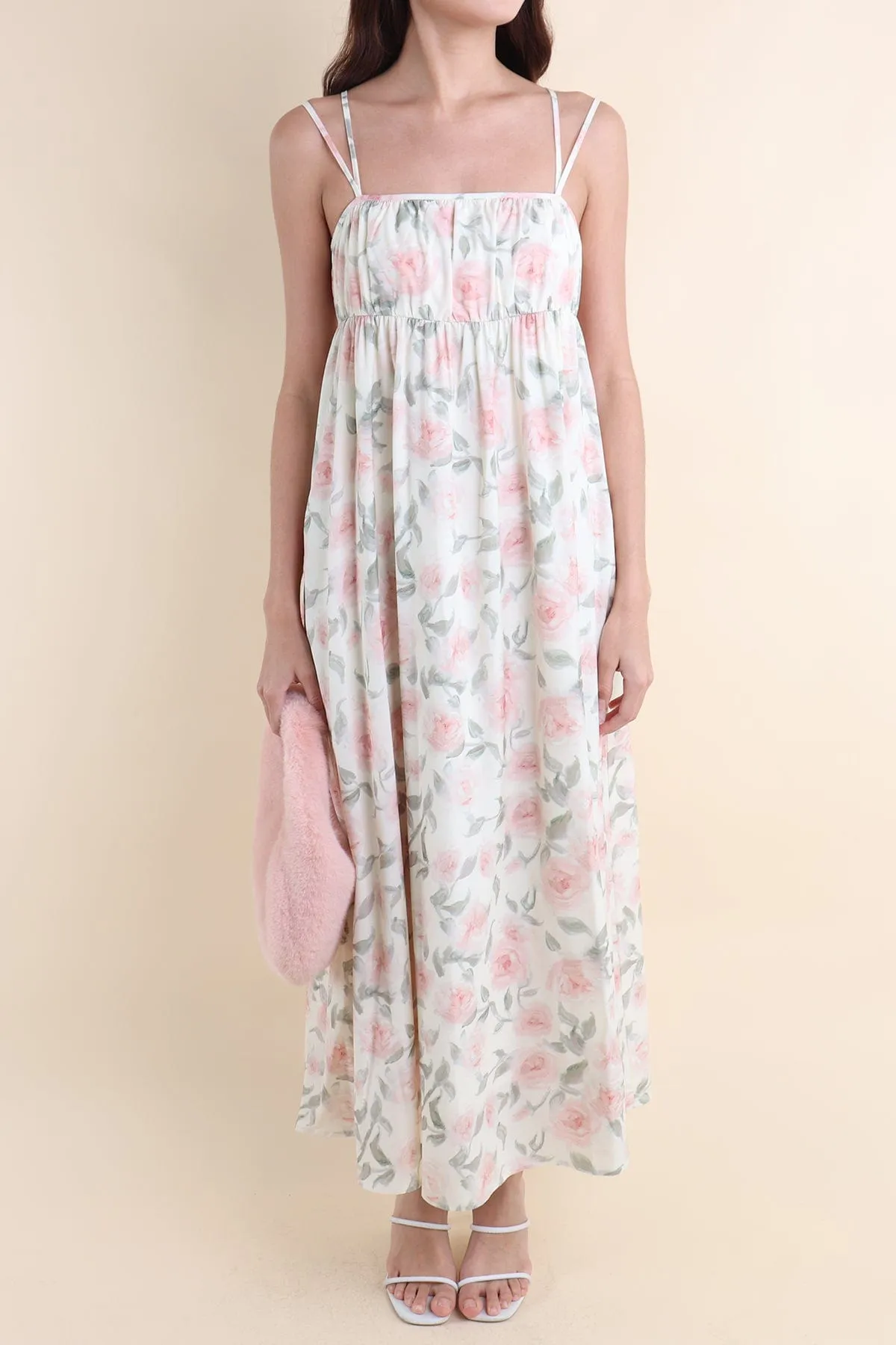 EVERLEIGH FLORAL MAXI IN CREAM MAUVE