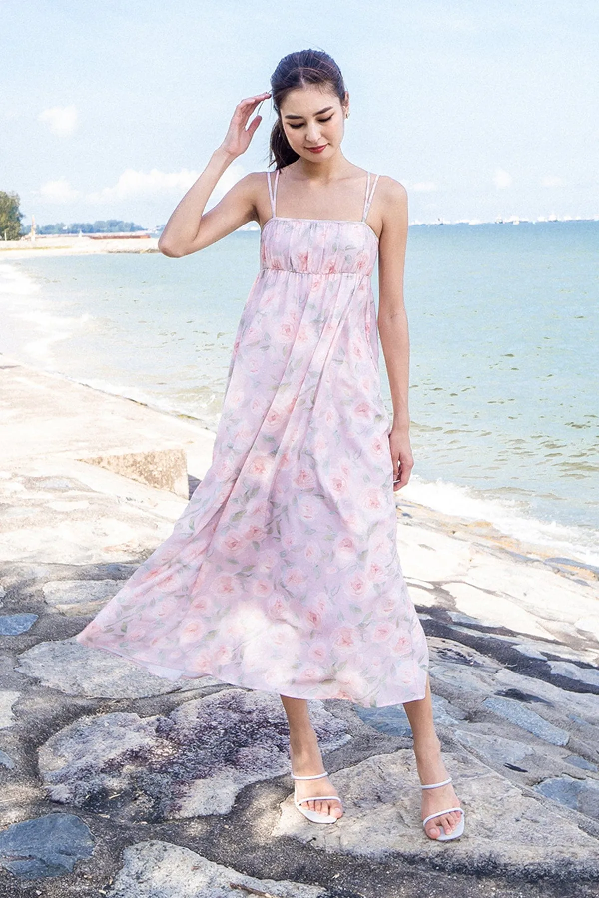 EVERLEIGH FLORAL MAXI IN PINK