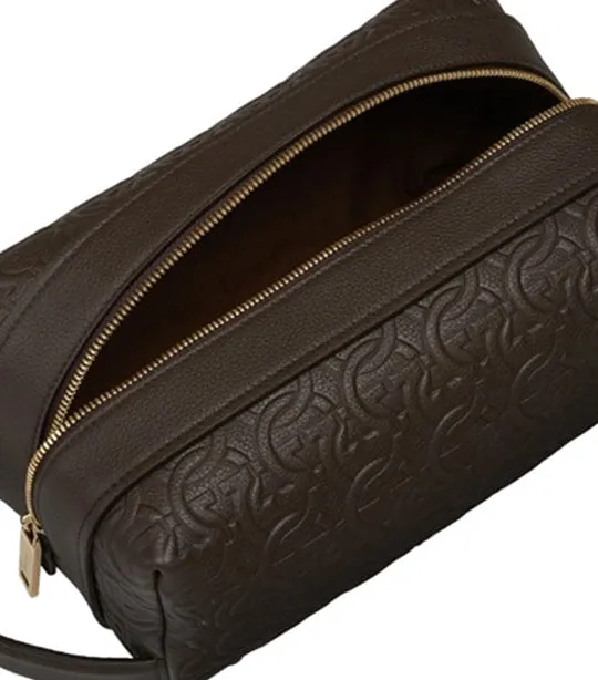 Gancini Dopp Kit Black Moorish Coffee