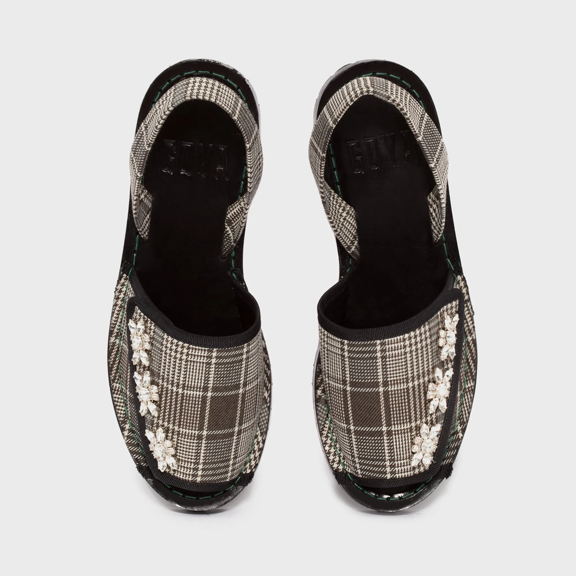 GOYA Velcro Crystal Check Sandals