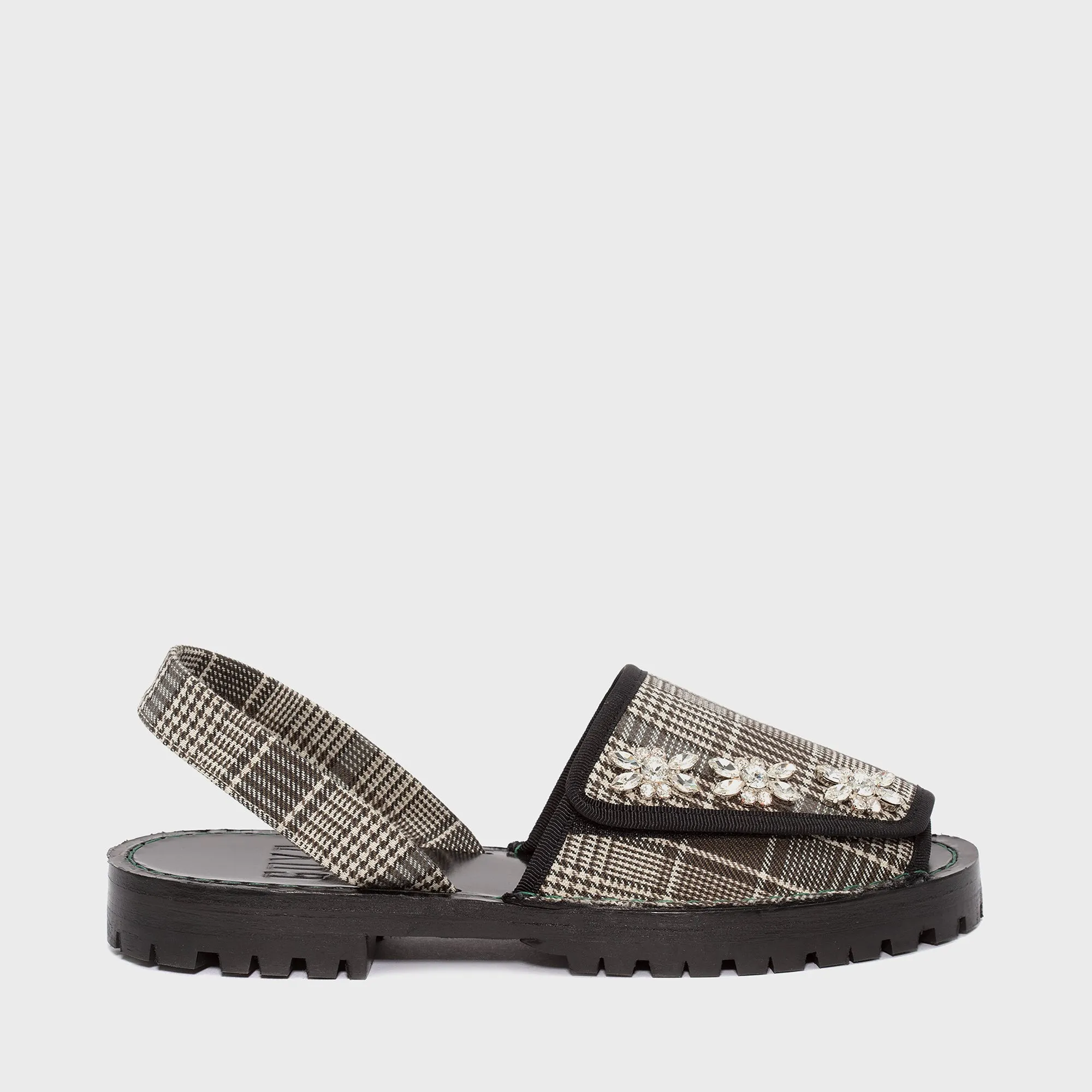 GOYA Velcro Crystal Check Sandals