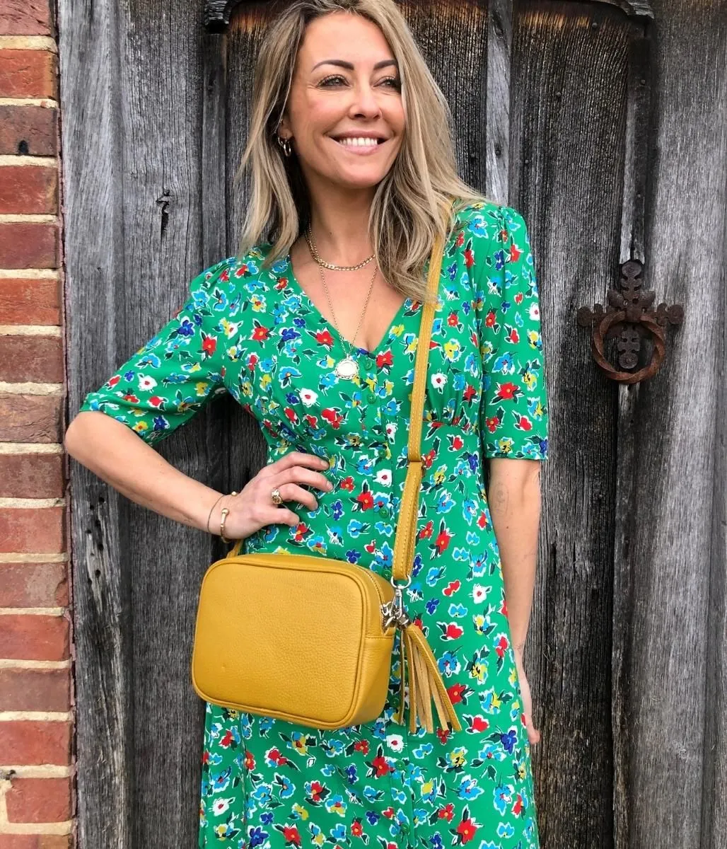 Green Camilla Flower Midi Dress