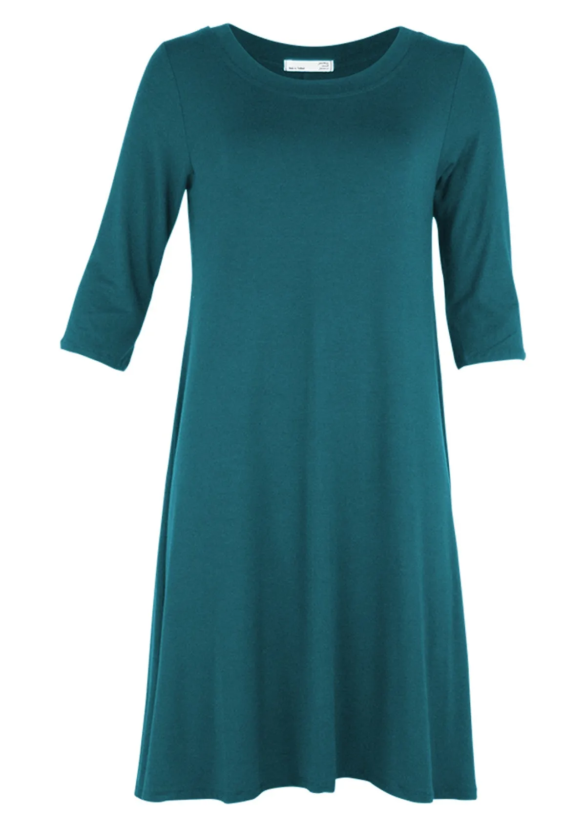 Half Sleeve Jersey Dress Teal