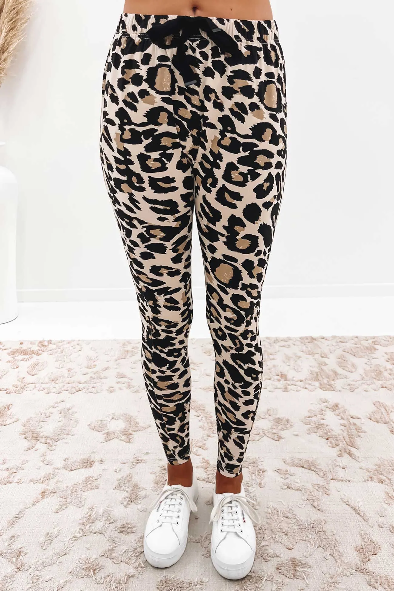 Harley Jogger Tan Leopard