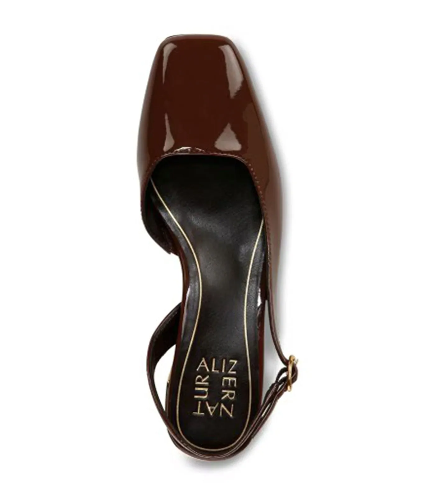 Jayla Slingback Pump Cappuccino Brown Faux Leather