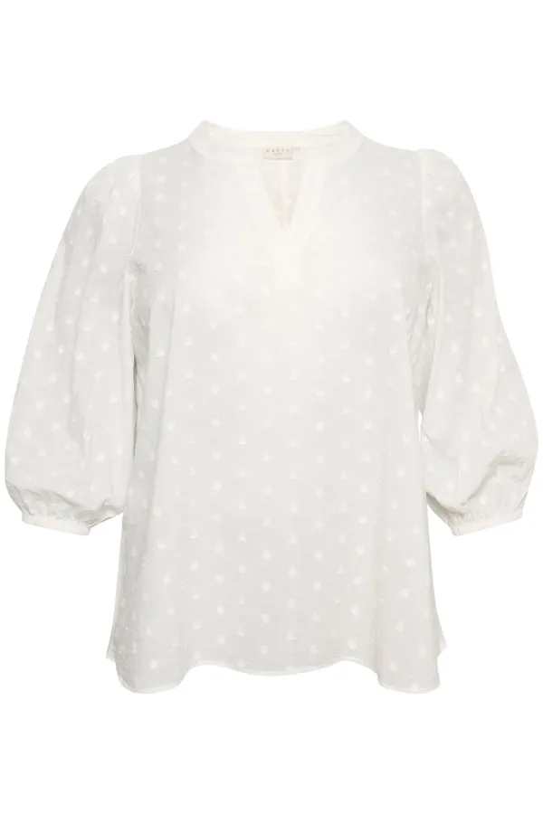 Kaffe Curve Jolana Blouse in White