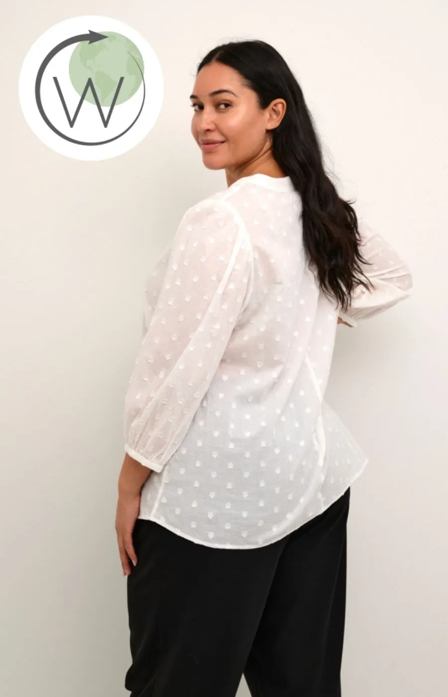 Kaffe Curve Jolana Blouse in White